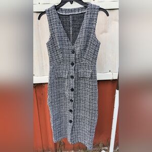SHEIN Tweed Button-Down Dress – Size Small